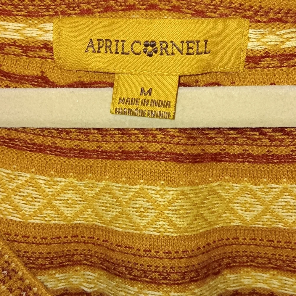 April Cornell Sweater M Faire Isle Cardigan